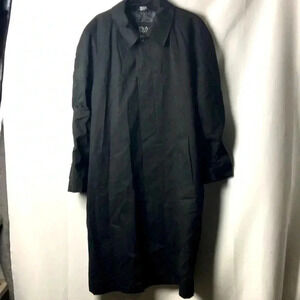 JOS A. BANK CLASSIC‎ COLLECTIONS MENS SIZE 44 R BLACK LIGHTWEIGHT OVERCOAT